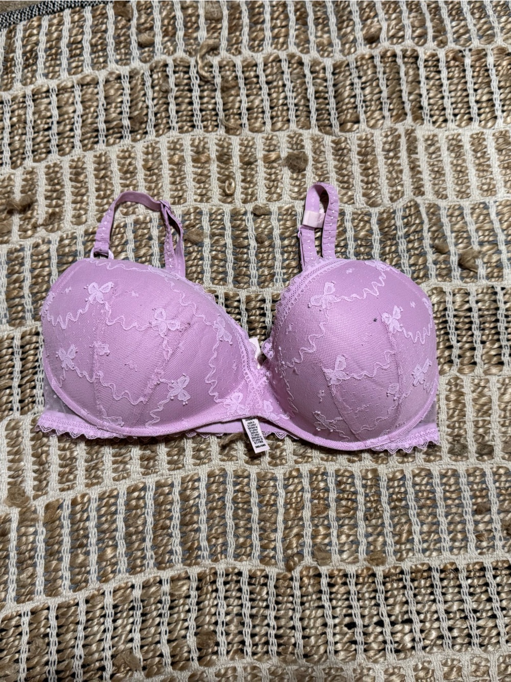 Victoria's Secret Lavender Lace Balconette Bra 38D NWOT